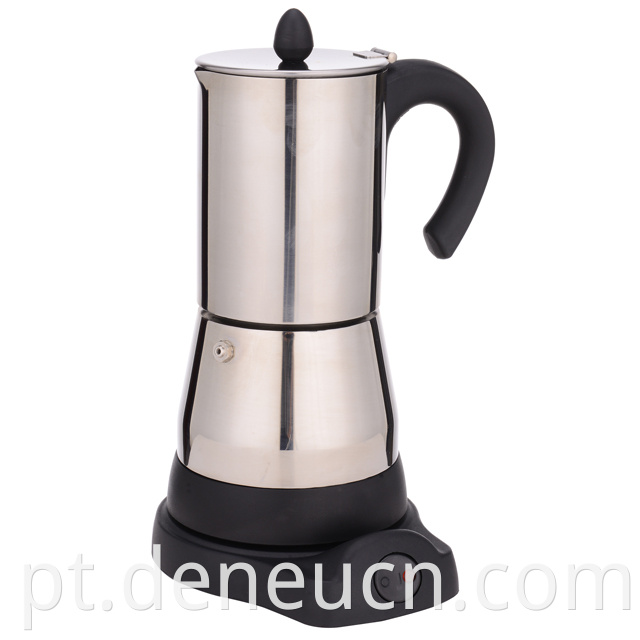 Italiano Electric Stainless Aço Espresso Espresso Moka Cafeteira Máquina Operada pela Bateria de Cafeteira